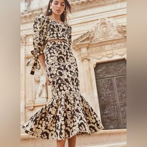 Eddy Doris Embroidered Fluted Skirt size XXS